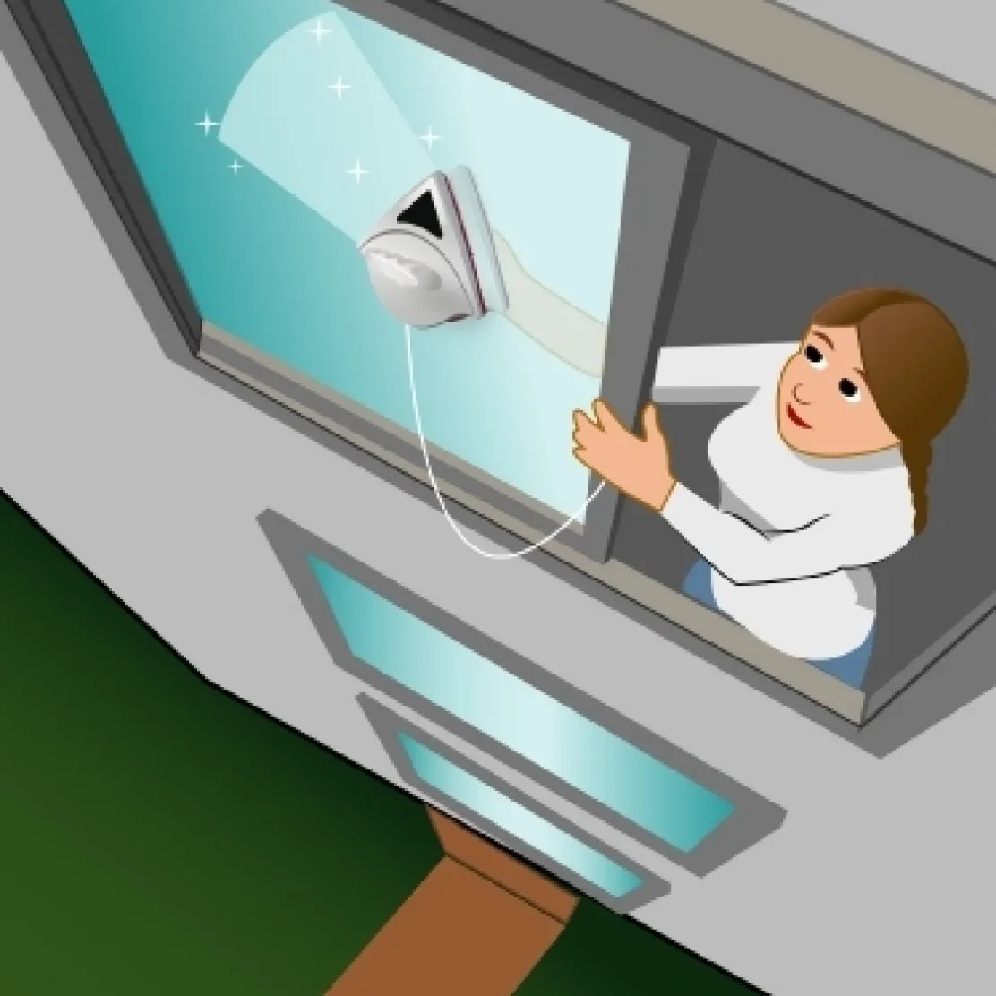 Poignées vitres magnétiques