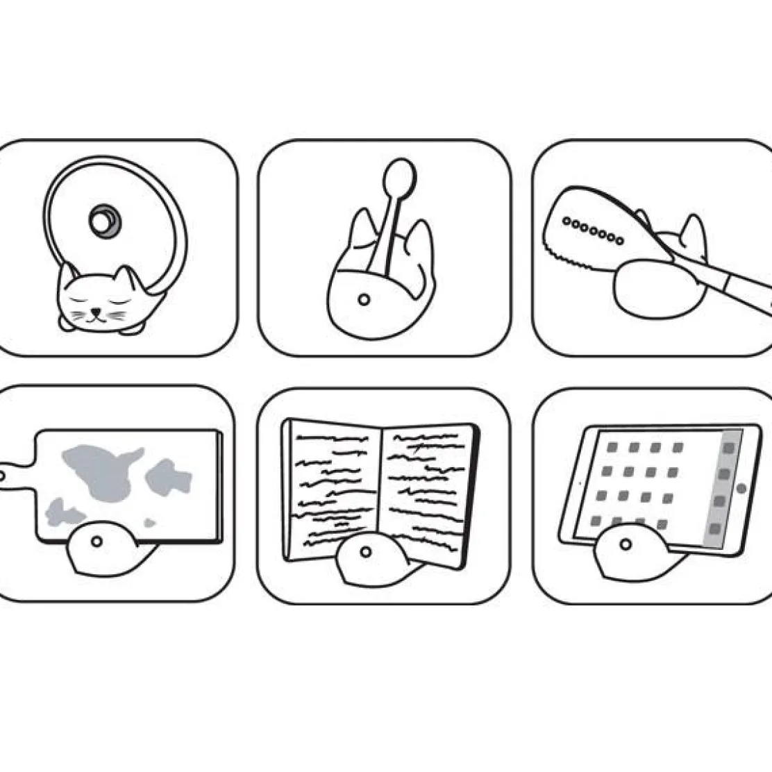 Porte-couvercles et ustensiles de cuisine Chat