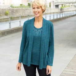 Pull 2 en 1 plastron fantaisie