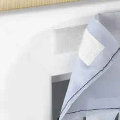 Rideau de porte : Gris/blanc ou Bleu/blanc