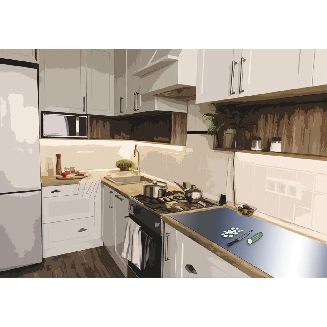 Rouleau métallisé de protection cuisine