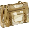 Sac patchwork tressé Beige