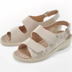 Sandales ajustables doré