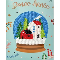 Set de 4 cartes postales à diamanter Nouvel an