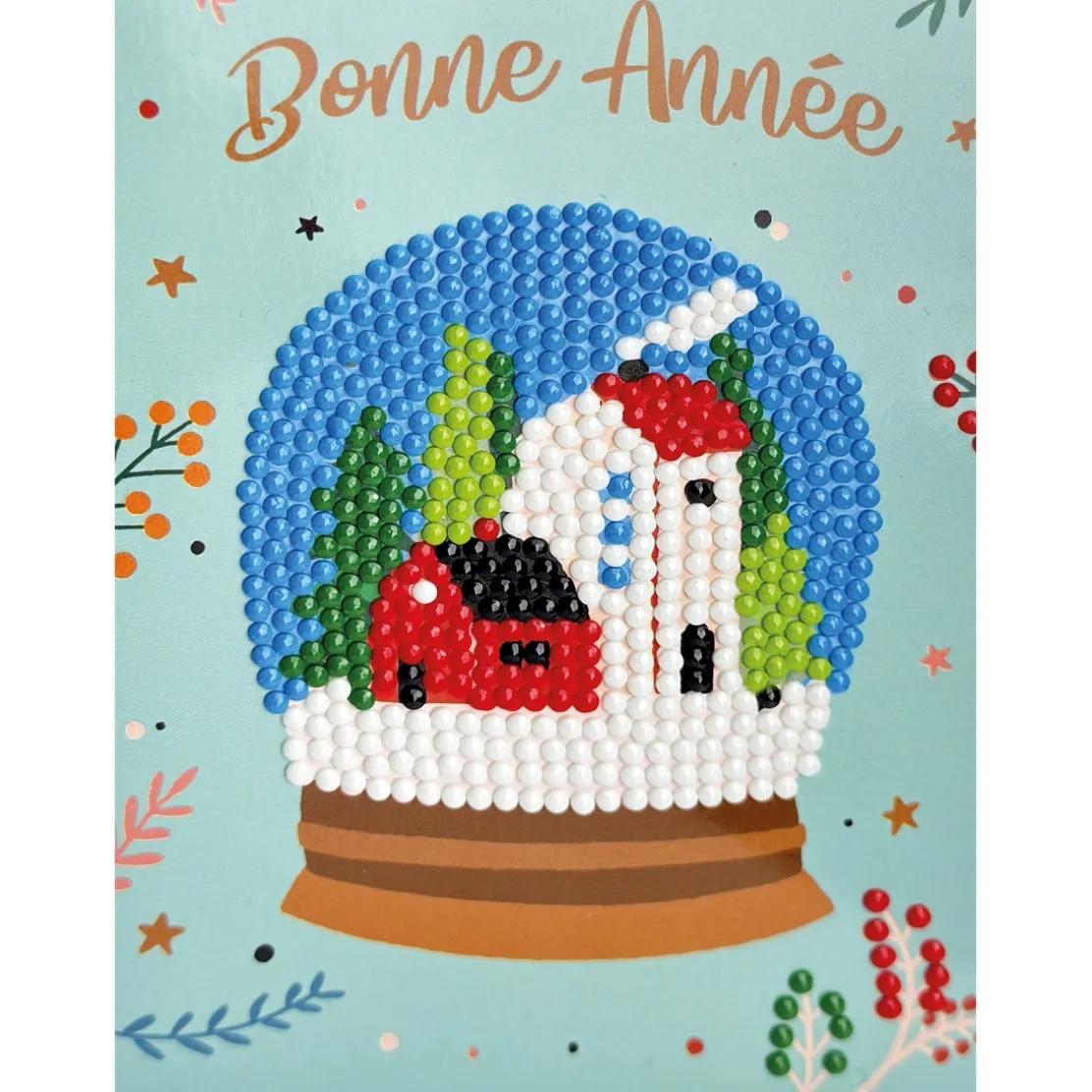 Set de 4 cartes postales à diamanter Nouvel an