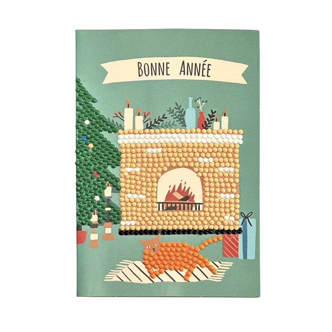 Set de 4 cartes postales à diamanter Nouvel an