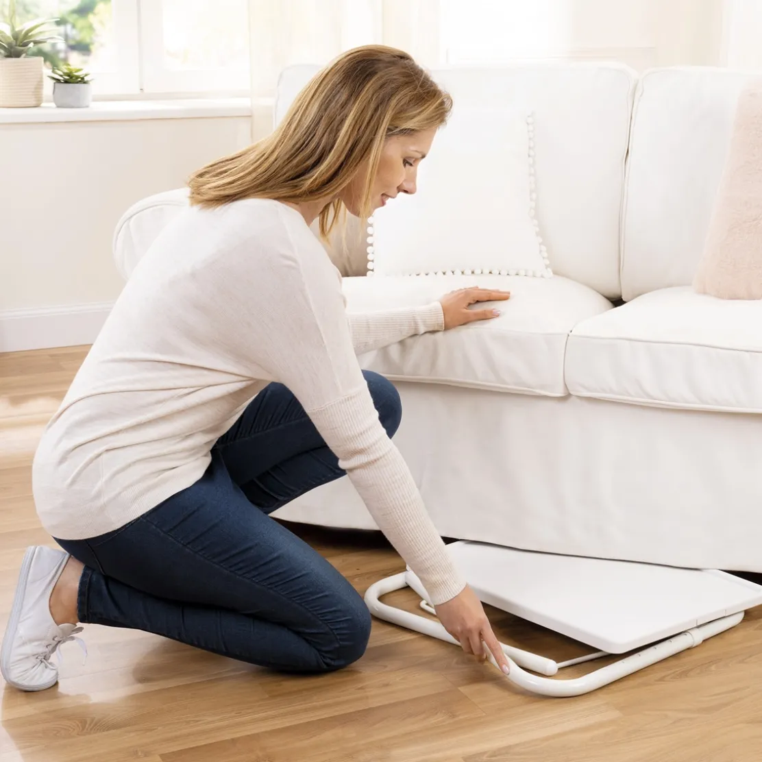 Table TV réglable : Blanc ou Moka
