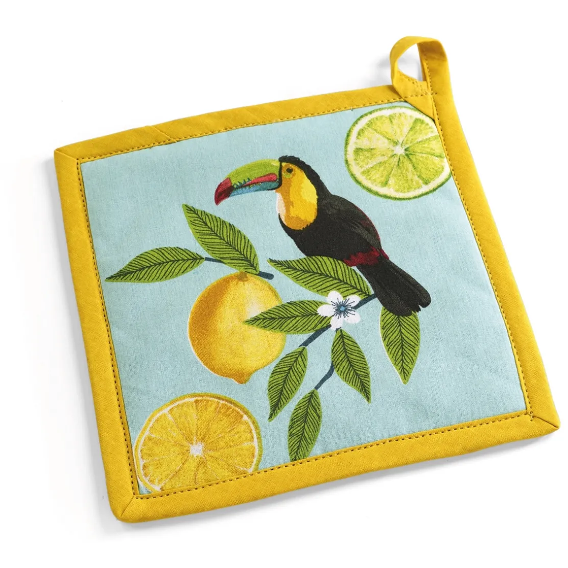 Tablier, gant et manique citron de Menton