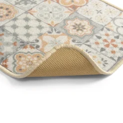 Tapis carreaux ciment bleu ou beige