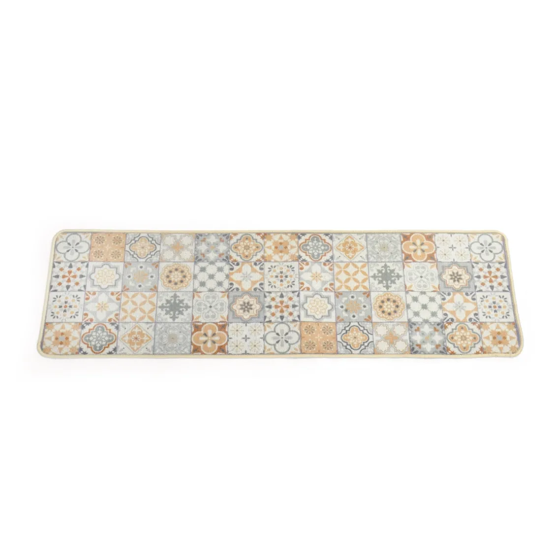 Tapis carreaux ciment bleu ou beige