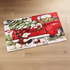 Tapis chien de Noël