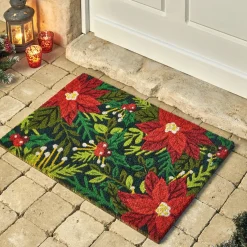 Tapis coco poinsettia