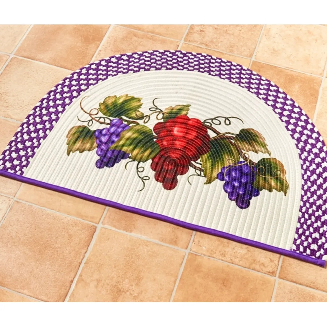 Tapis ovale raisins / Tapis demi-lune raisins