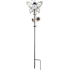 Thermomètre/pluviomètre papillons arabesques