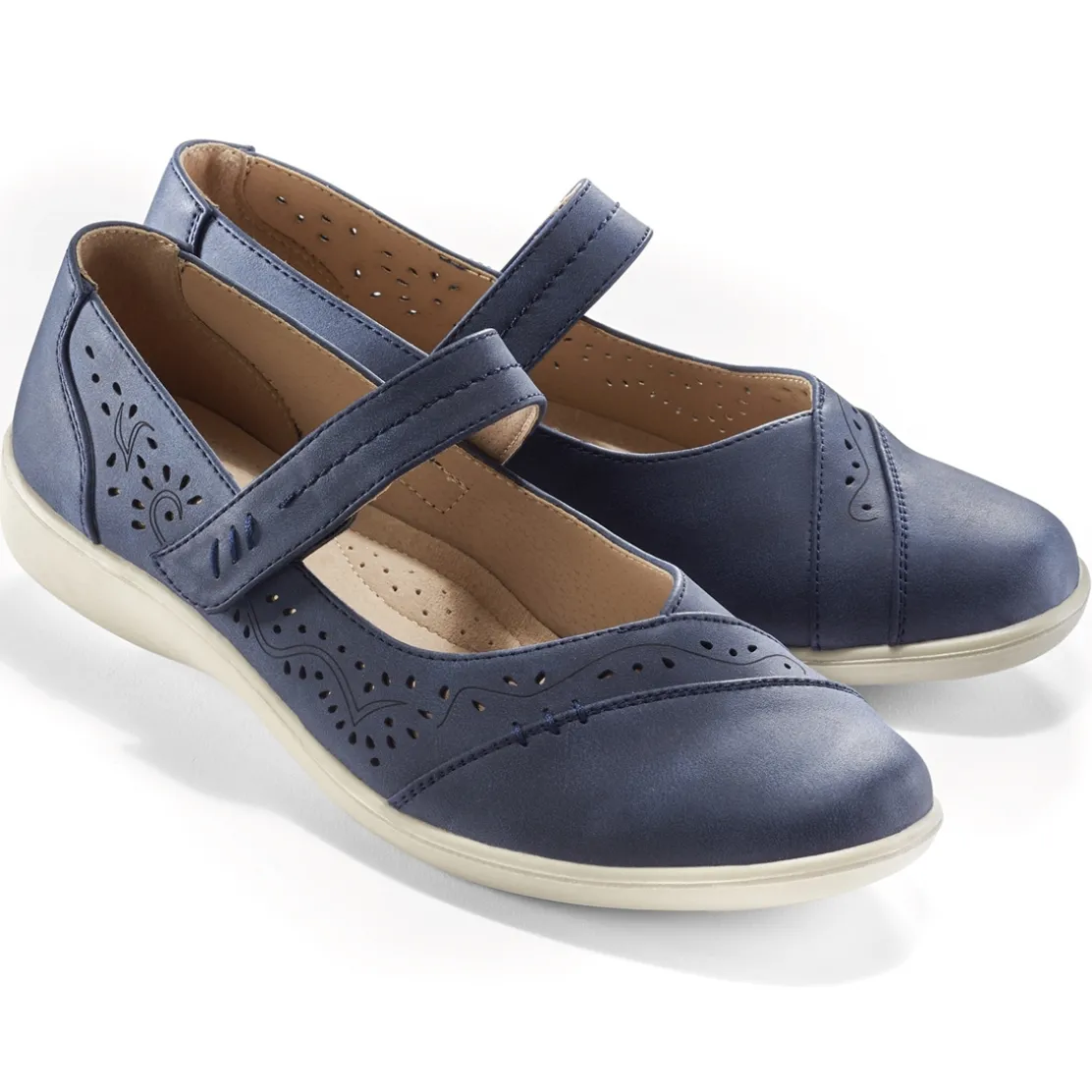 Trotteurs avec découpes beige ou marine